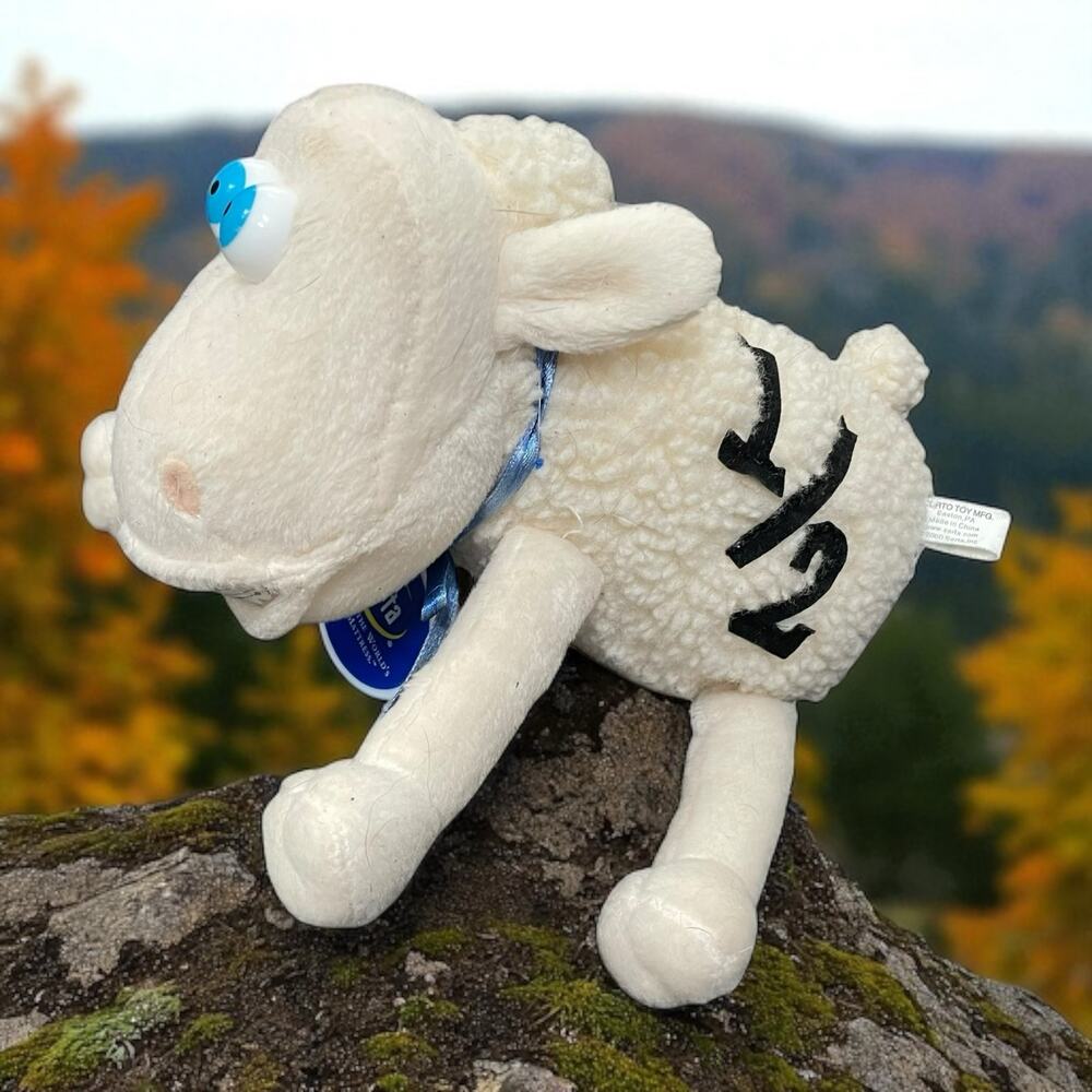 Serta Plush Comfort Sleep Number 1/2 You Sheep Out of Work Bulging Eyes Baby 7"